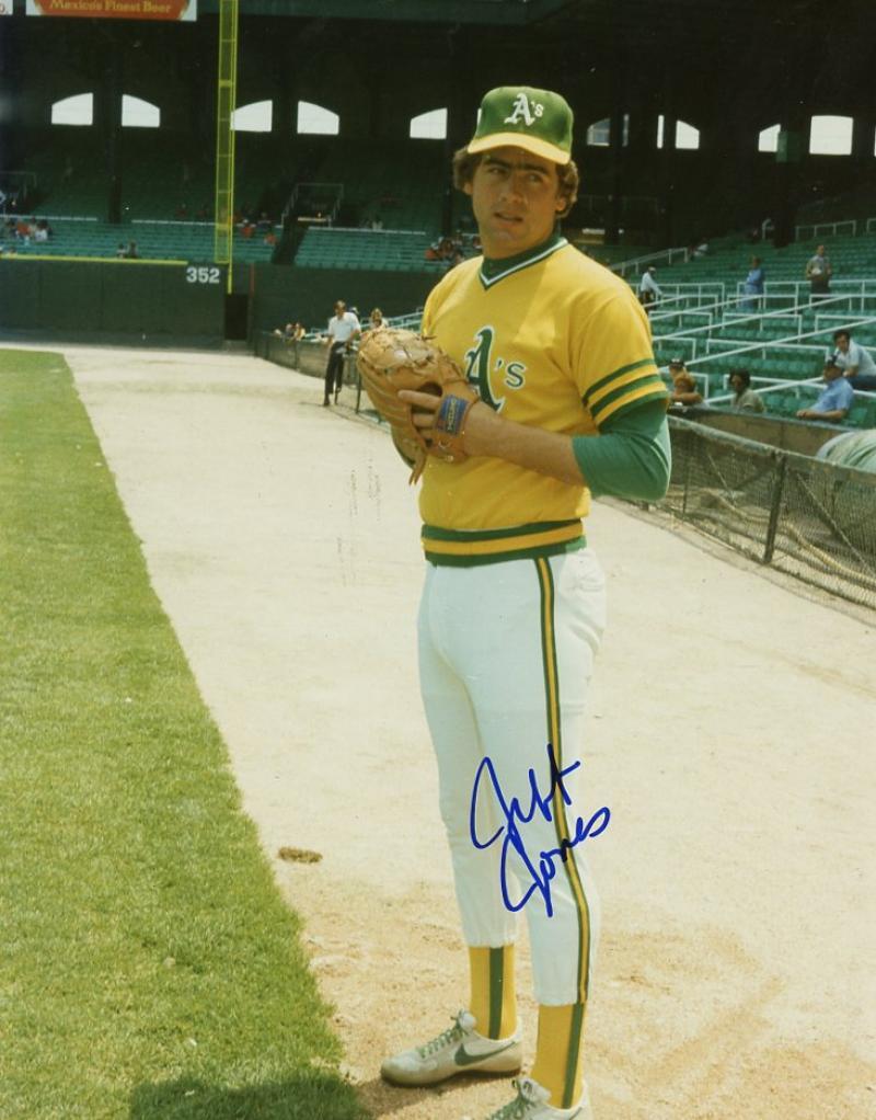 JEFF JONES OAKLAND A'S SIGNED AUTOGRAPHED 8X10 PHOTO W/COA