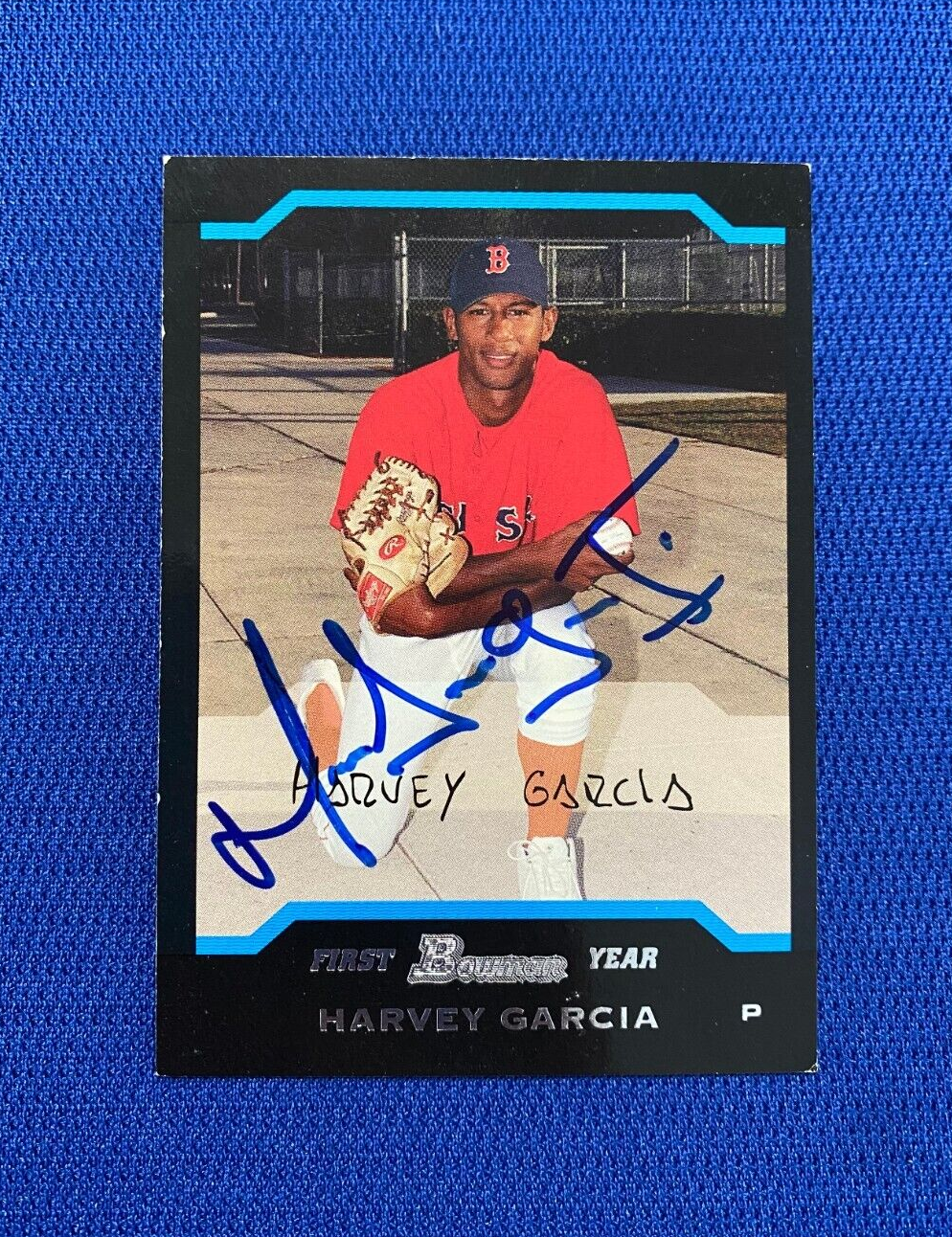 2004 BOWMAN HARVEY GARCIA BOSTON RED SOX SIGNED AUTO AUTOGRAPH CARD #232 W/COA