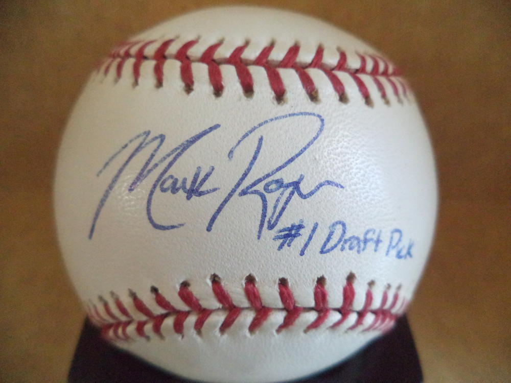 MARK ROGERS #1 DRAFT PICK BREWERS SIGNED AUTOGRAPHED M.L. BASEBALL W/COA