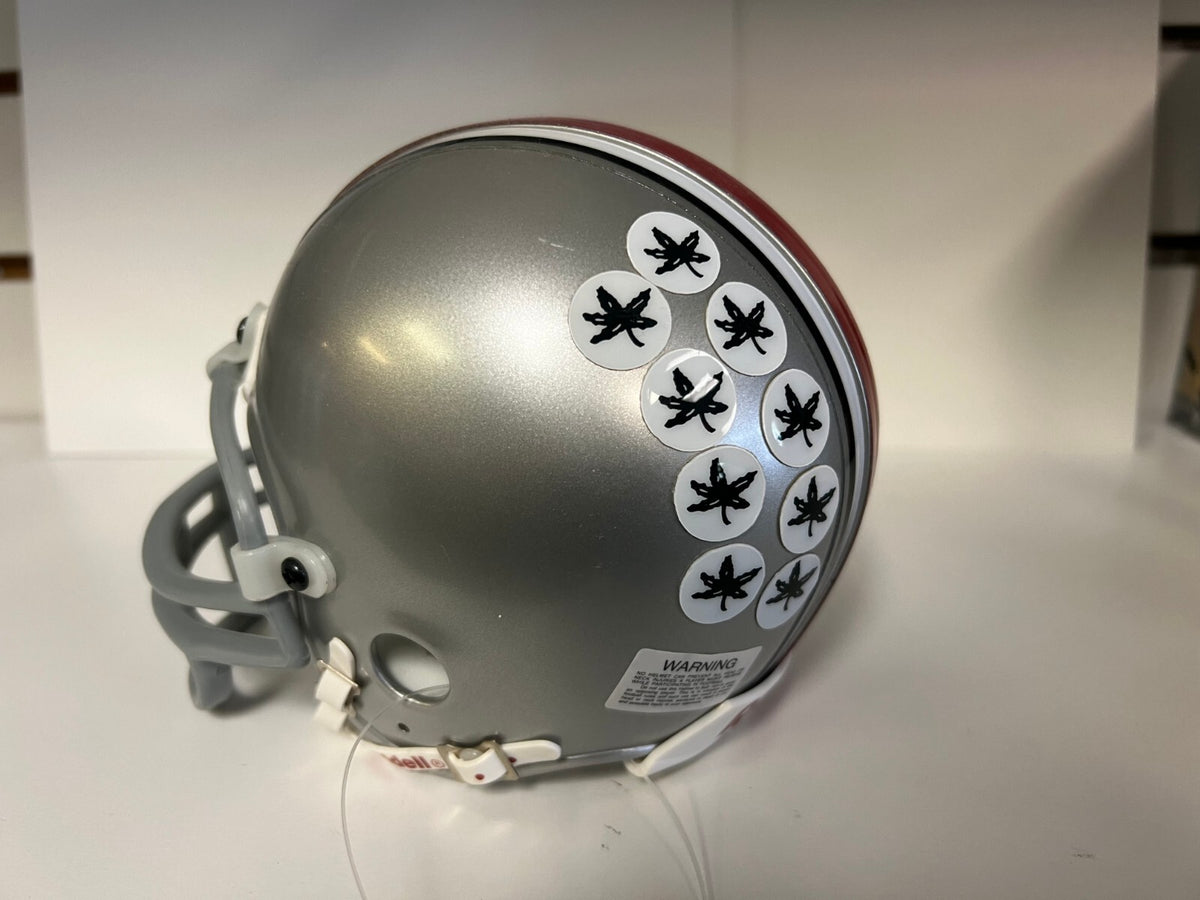 JIM MARSHALL #76 OHIO STATE SIGNED AUTOGRAPHED MINI HELMET W/COA