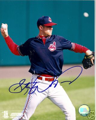STEVE WOODARD CLEVELAND INDIANS SIGNED 8X10 PHOTO W/COA