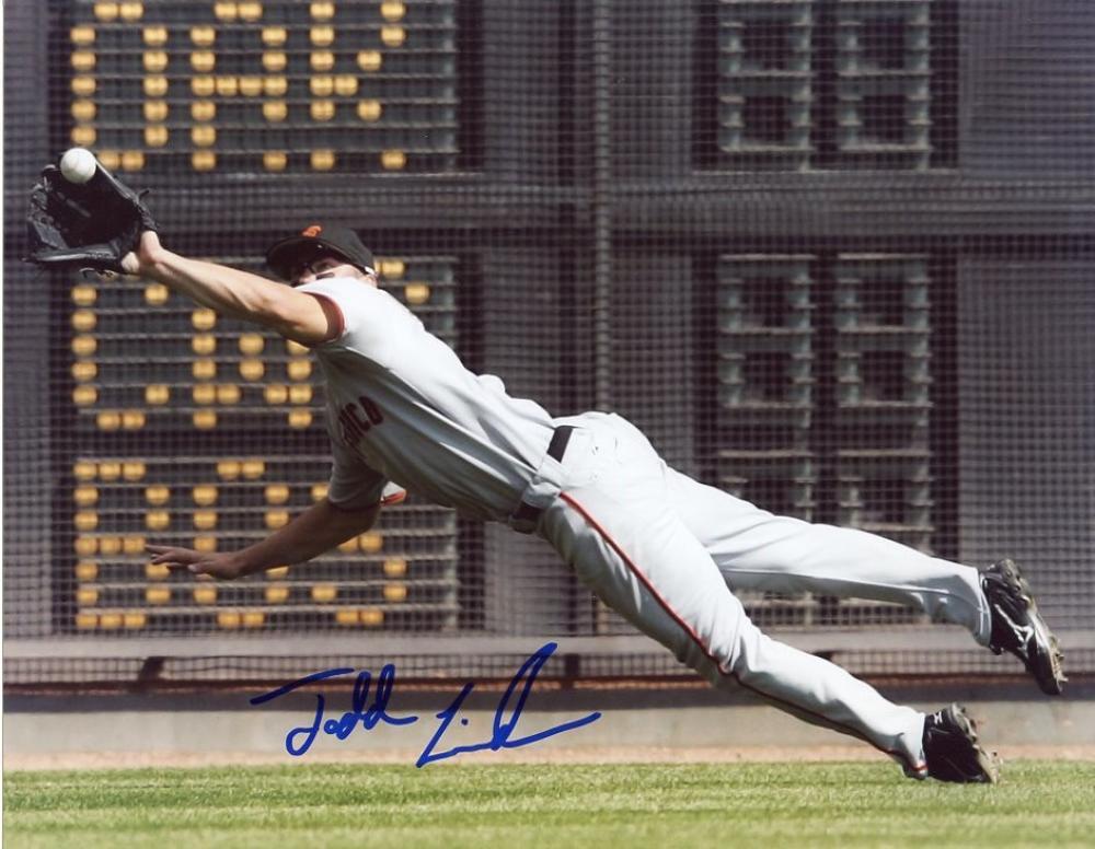 TODD LINDEN SAN FRANCISCO GIANTS SIGNED AUTOGRAPHED 8X10 PHOTO W/COA