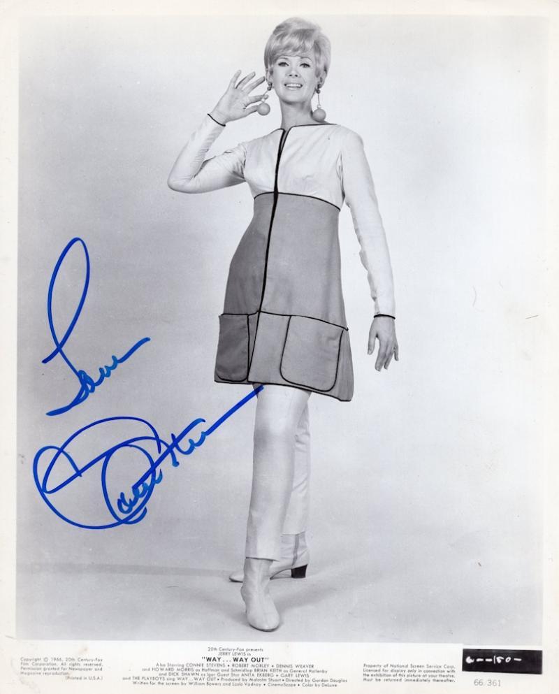 CONNIE STEVENS ORIGINAL 1965 SIGNED PHOTO FROM WAY WAY OUT W/ COA