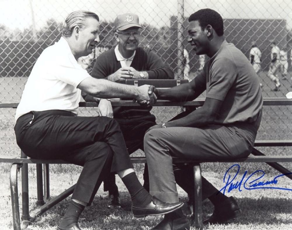PAUL CASANOVA WASHINGTON SENATORS CONTRACT TALKS SIGNED 8X10 PHOTO W/COA