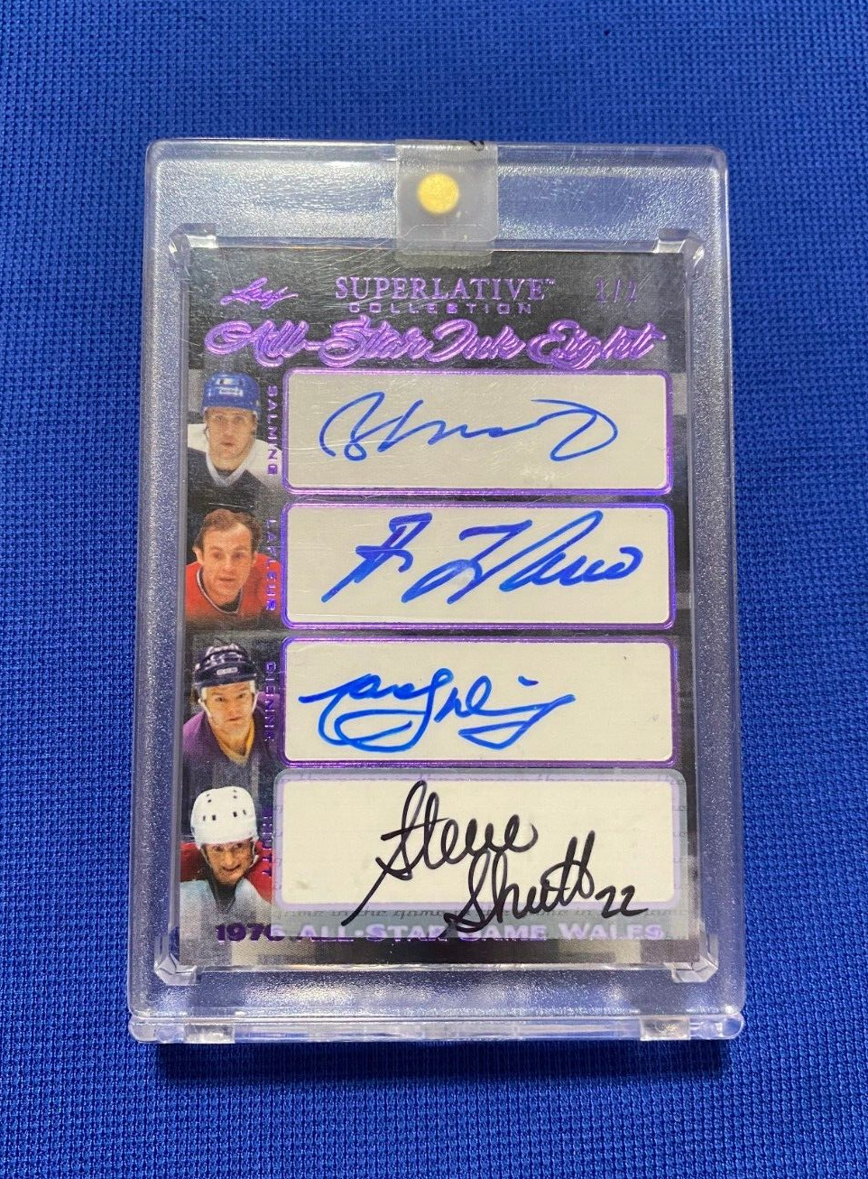 2019 LEAF SUPERLATIVE COLLECTION ALL-STAR INK EIGHT 1976 ALL-STAR GAME WALES 1/2