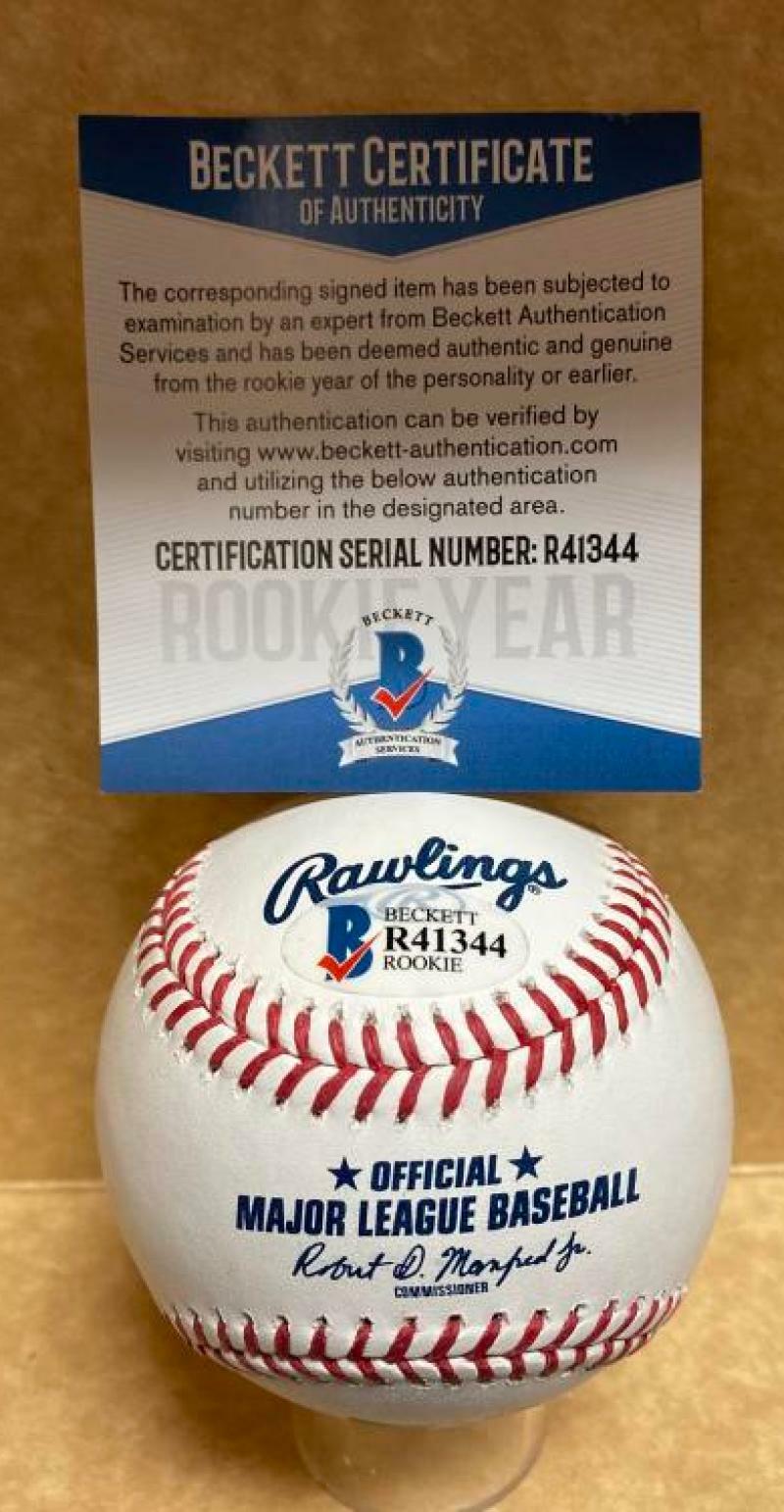 MARIO ZABALA PERFECT GAME FIU ROOKIE YEAR SIGNED M.L. BASEBALL BECKETT R41344