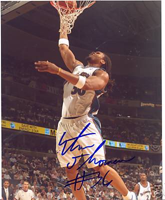 ETAN THOMAS WASHINGTON WIZARDS SIGNED 8X10 PHOTO W/COA