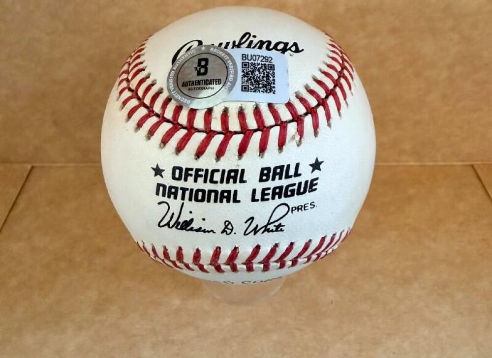 HOWARD JOHNSON NEW YORK METS SIGNED N.L. BASEBALL BECKETT AUTH
