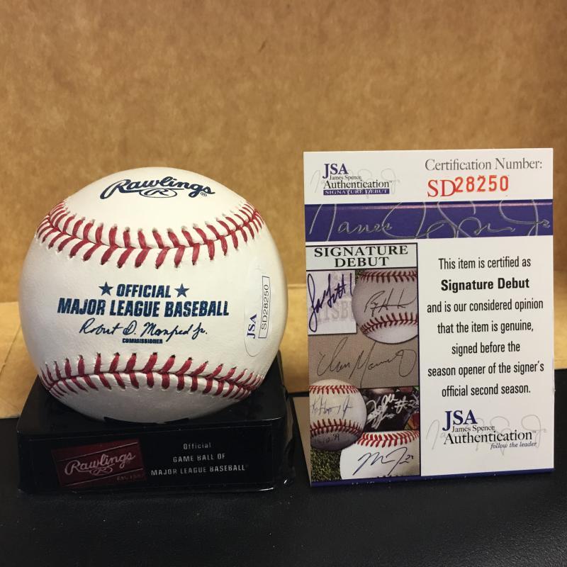 ADRIAN RONDON TAMPA BAY RAYS SIGNED M.L. BASEBALL JSA SD28250