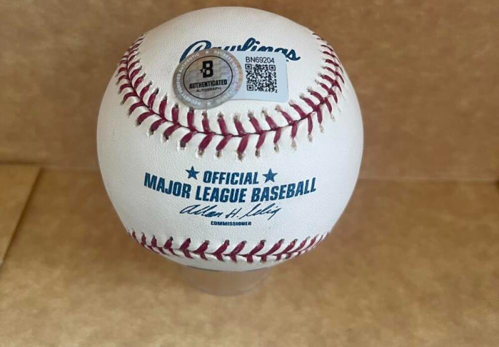 RED SCHOENDIENST HOF 89 SIGNED AUTOGRAPHED M.L. BASEBALL BECKETT AUTH