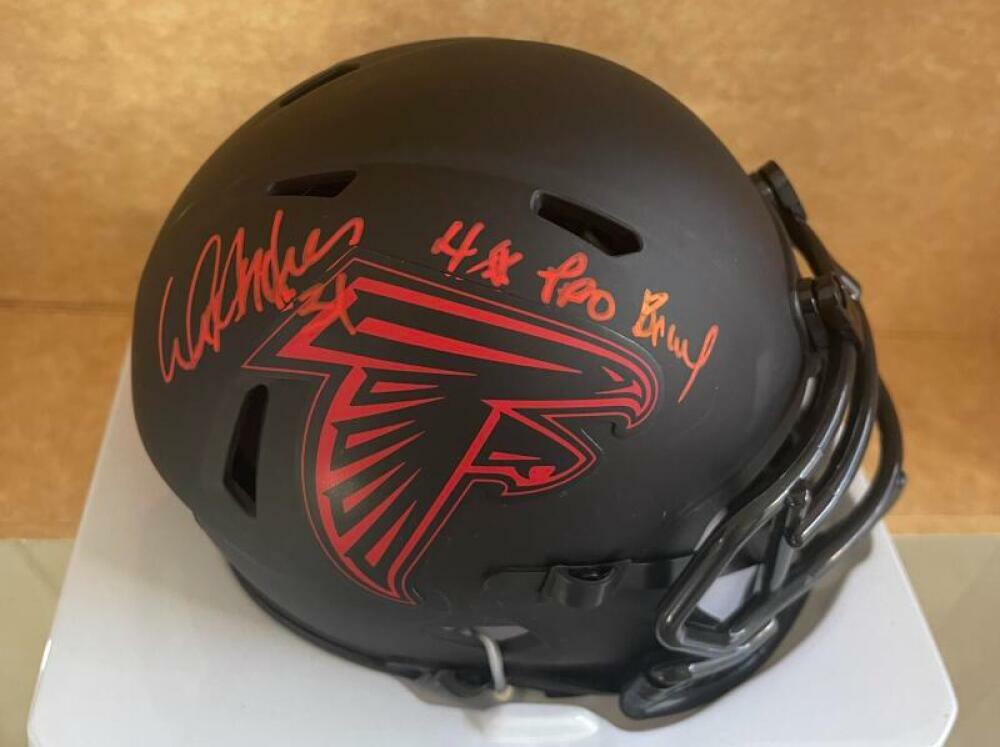 WILLIAM ANDREWS FALCONS 4X PRO BOWL SIGNED ECLIPSE MINI HELMET BAS BC94211