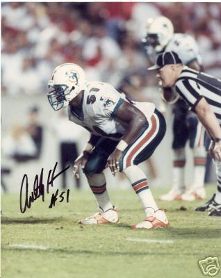 ANTHONY HARRIS MIAMI DOLPHINS SIGNED 8X10 PHOTO W/COA