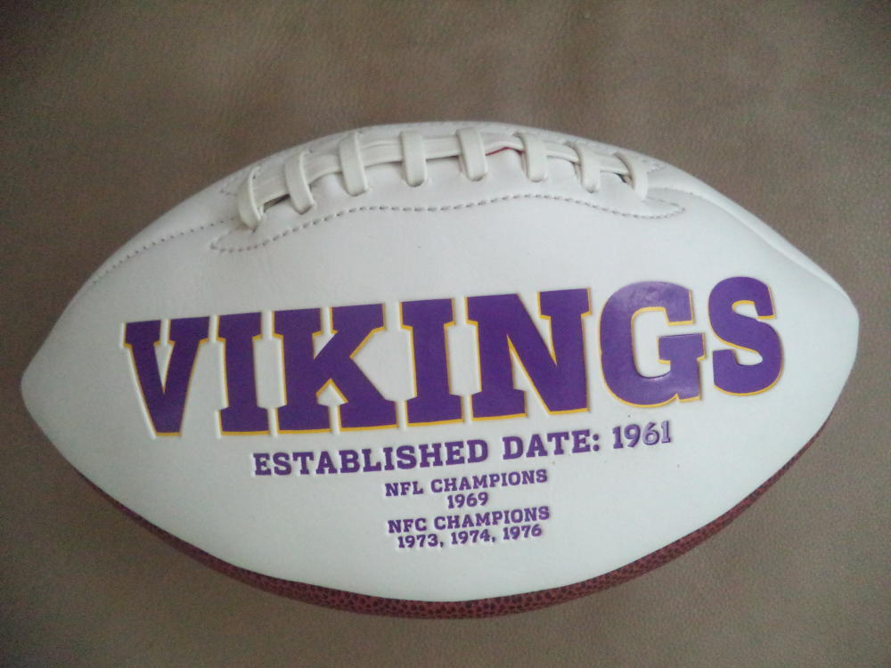 MINNESOTA VIKINGS FULL SIZE LOGO FOOTBALL PERFECT FOR AUTOGRAPHS