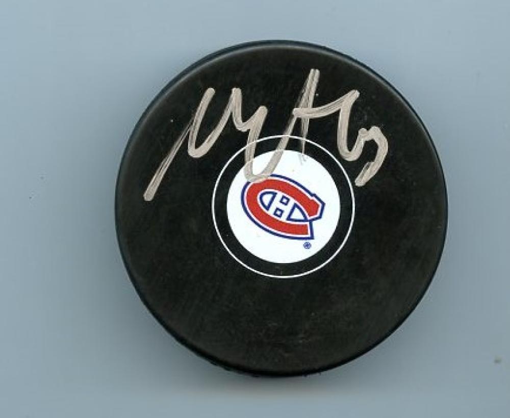 MAX PACIORETTY MONTREAL CANADIENS SIGNED AUTOGRAPHED LOGO PUCK W/COA