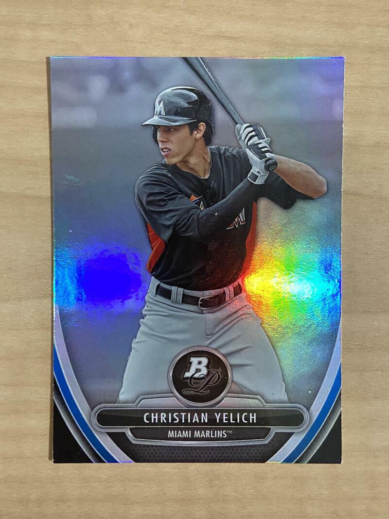 CHRISTIAN YELICH MIAMI MARLINS 2013 BOWMAN PLATINUM CARD #BPP12
