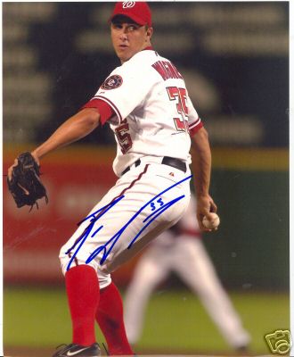 RYAN WAGNER WASHINGTON NATIONALS SIGNED 8X10 PHOTO COA