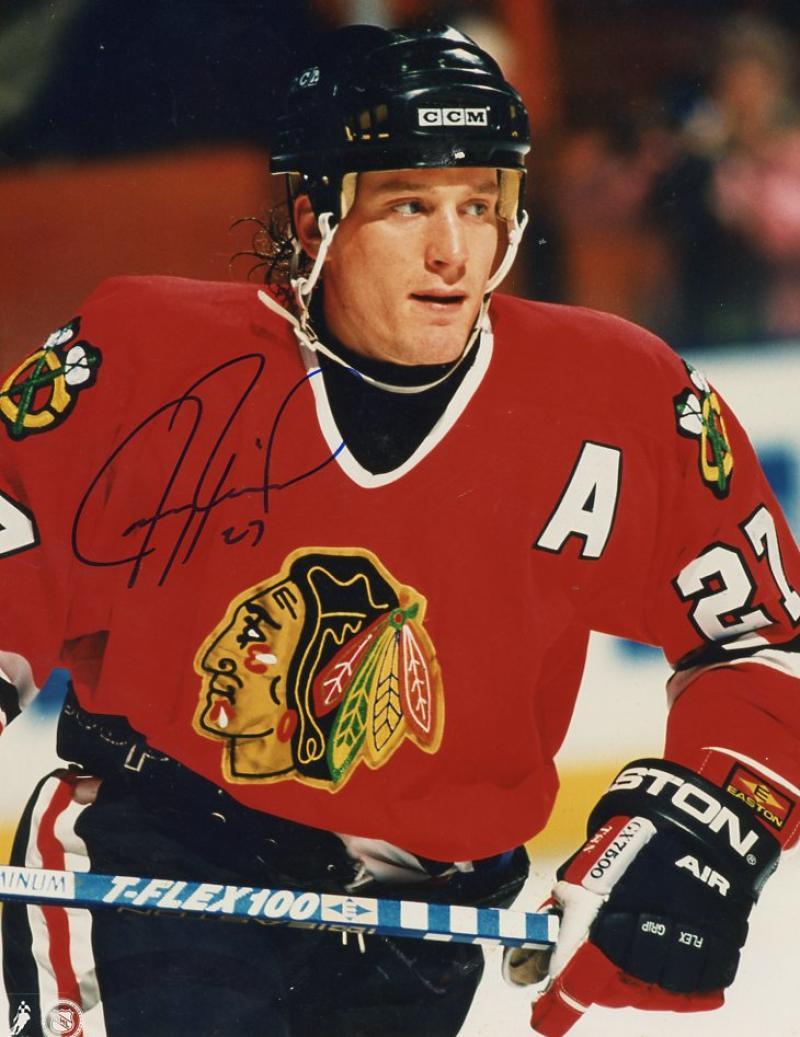 JEREMY ROENICK CHICAGO BLACK HAWKS GOALIE SIGNED 8X10 PHOTO W/COA