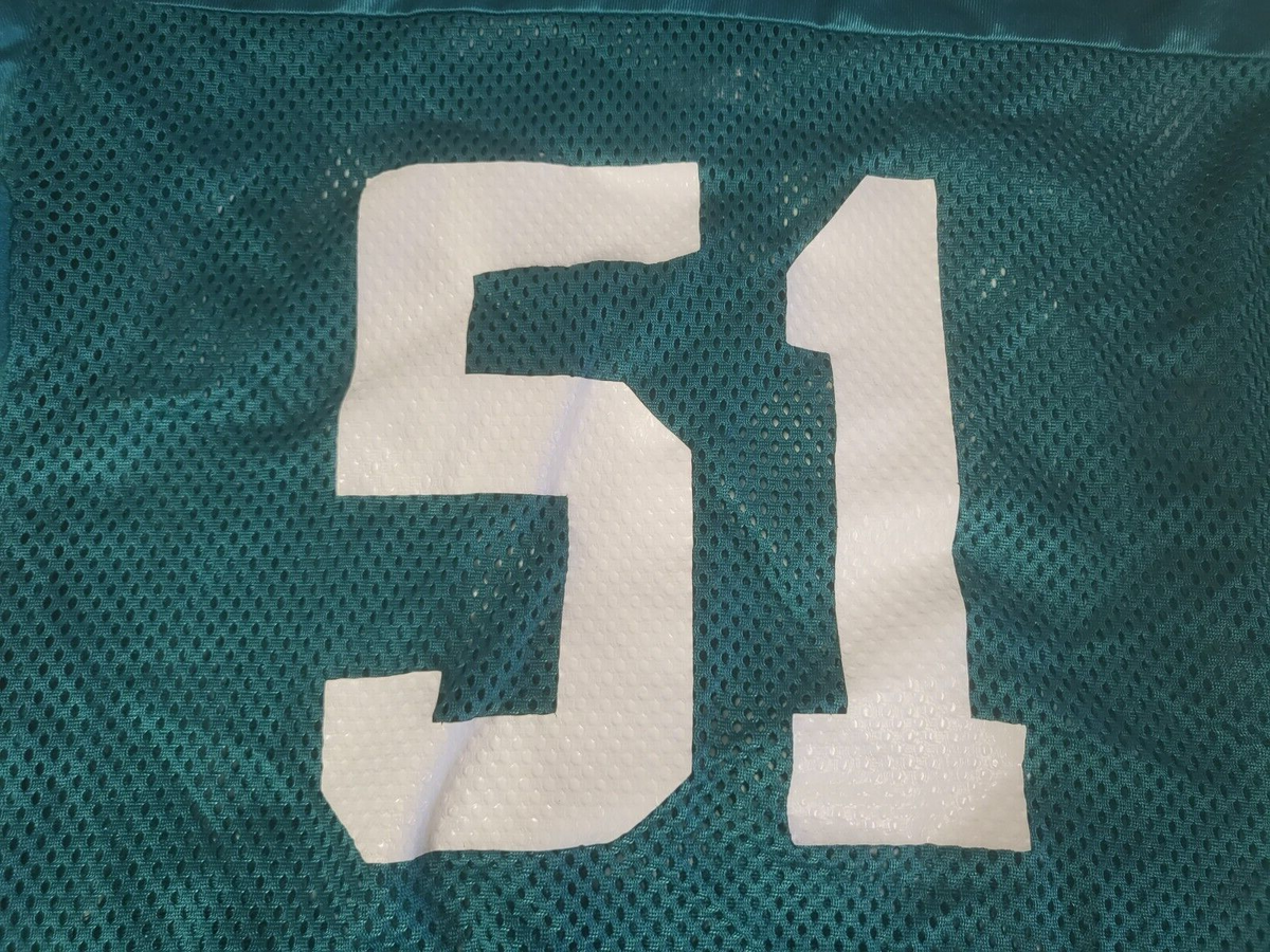 MIAMI DOLPHINS PRACTICE GAME FISH NET REEBOK VINTAGE JERSEY SIZE 54 MENS
