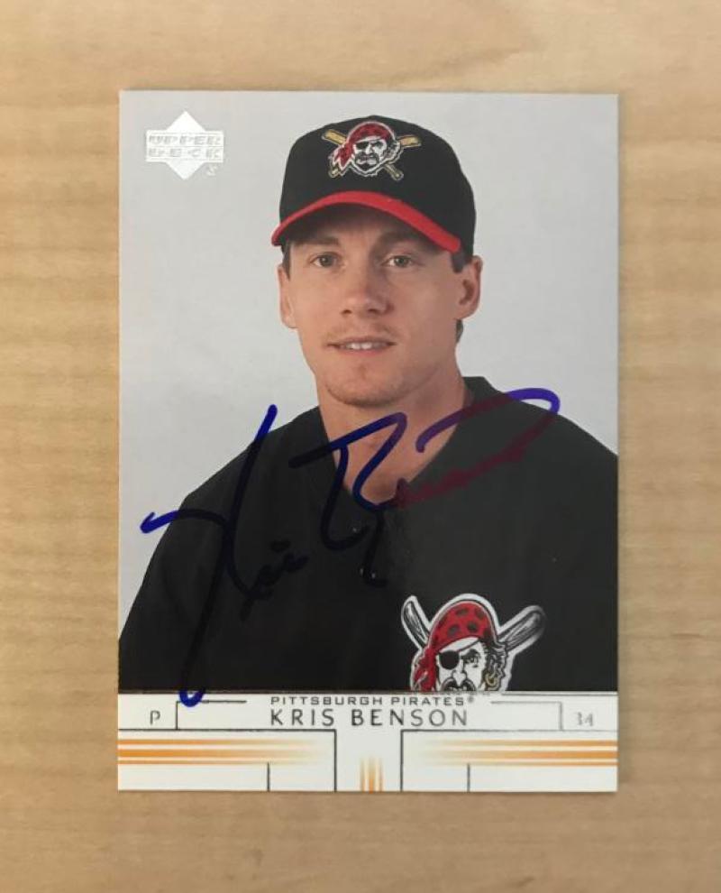 KRIS BENSON PITTSBURGH PIRATES SIGNED AUTOGRAPHED 2001 UPPER DECK CARD#711 W/COA