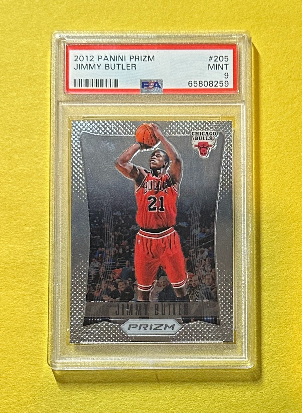 2012-13 PANINI PRIZM JIMMY BUTLER #205 PSA MINT 9 HEAT