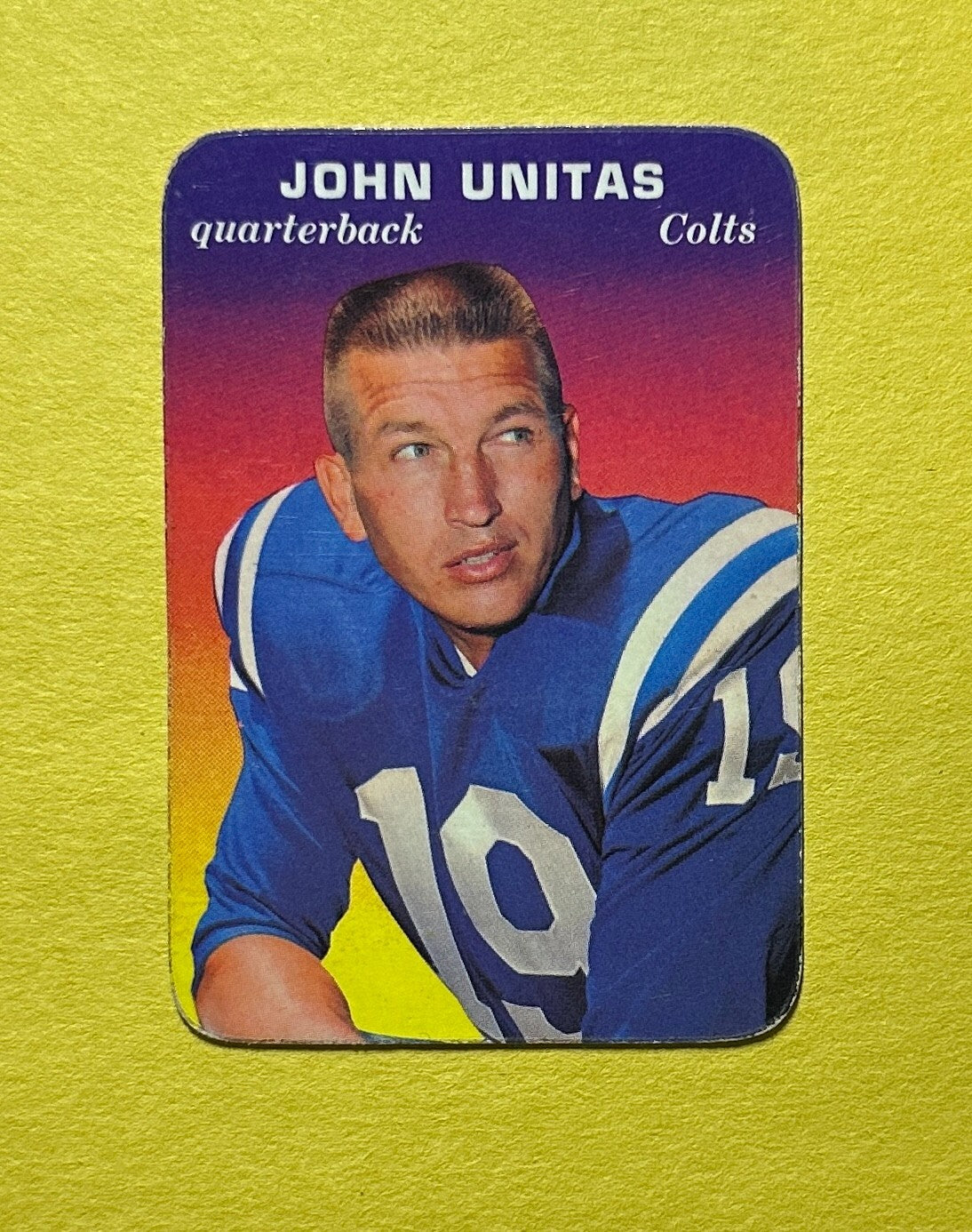 1970 TOPPS SUPER GLOSSY JOHN UNITAS #2 COLTS HOF