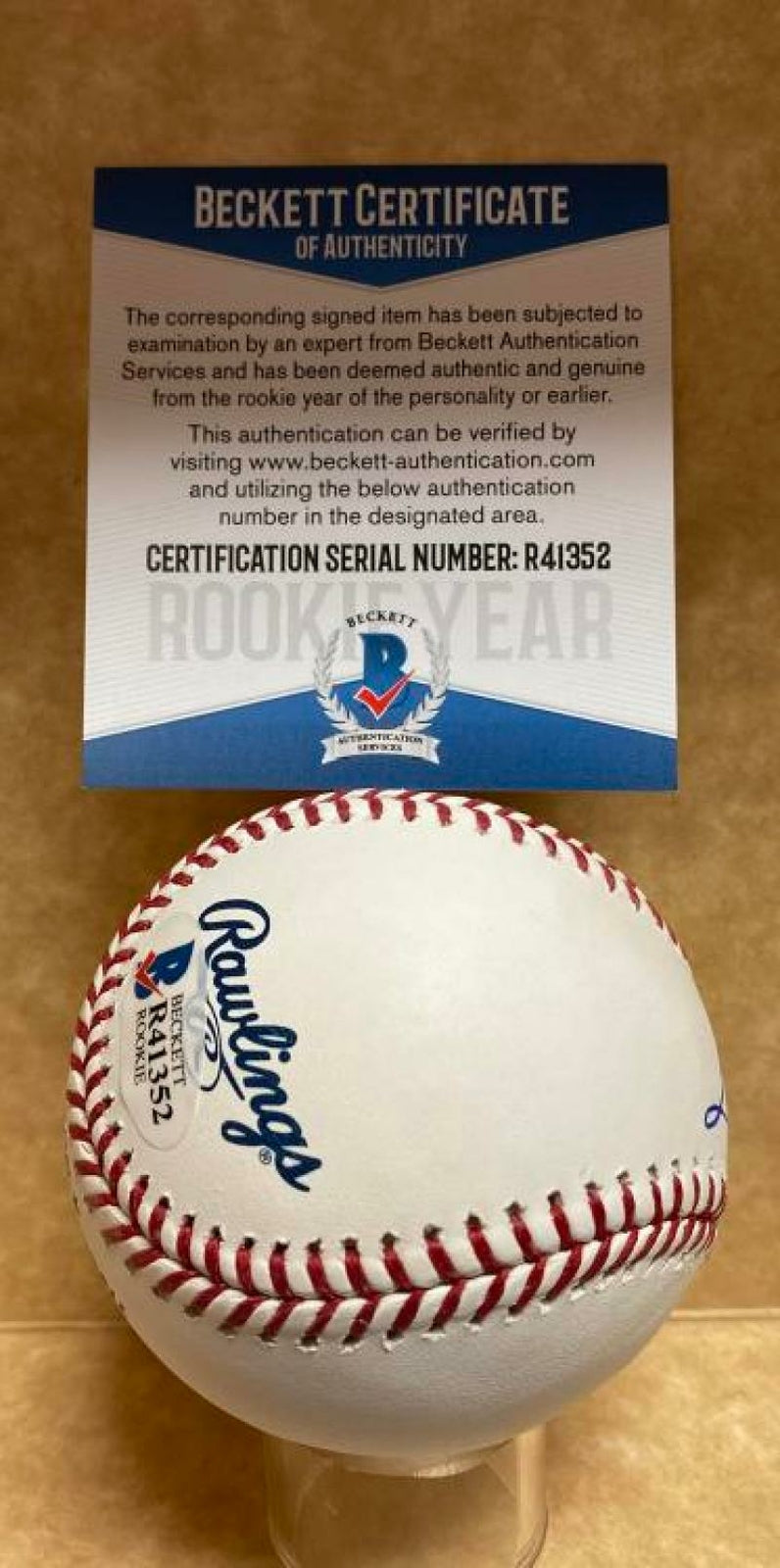 JAMESON HANNAH CINCINNATI REDS ROOKIE YEAR SIGNED M.L. BASEBALL BECKETT R41352