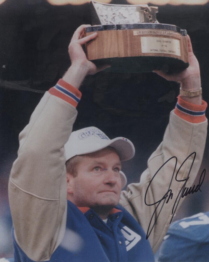 JIM FASSEL NY GIANTS SIGNED AUTOGRAPHED 8X10 PHOTO W/ COA