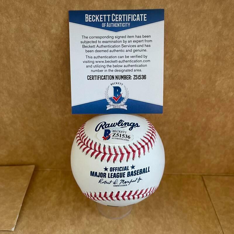 PHIL NEVIN 1992 @1 DRAFT PICK SIGNED AUTO M.L. BASEBALL BECKETT Z51536