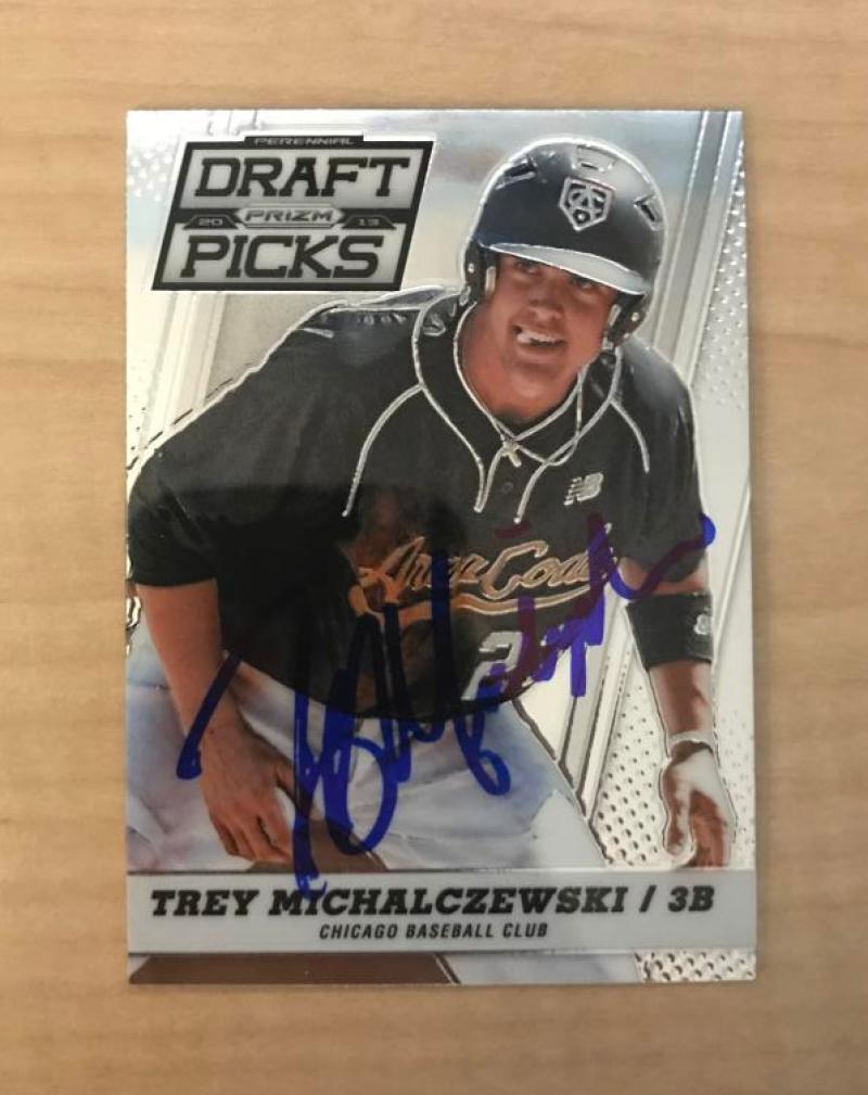 TREY MICHALCZEWSKI BRISTOL PIRATES SIGNED 2014 PANINI DRAFT PICKS CARD #27 W/COA