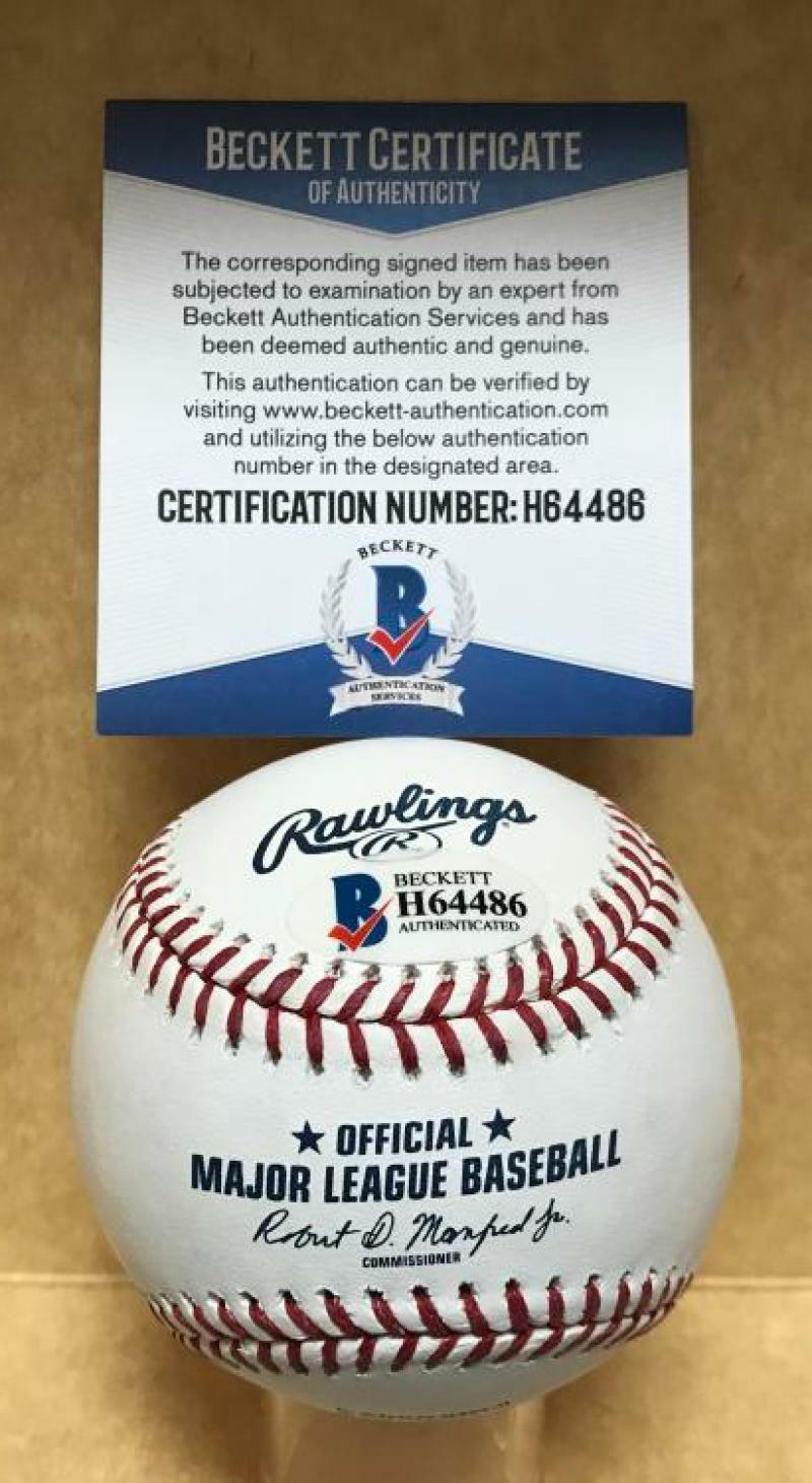 NICK SENZEL CINCINNATI REDS SIGNED 2017 FUTURES GAME BASEBALL BECKETT H64486