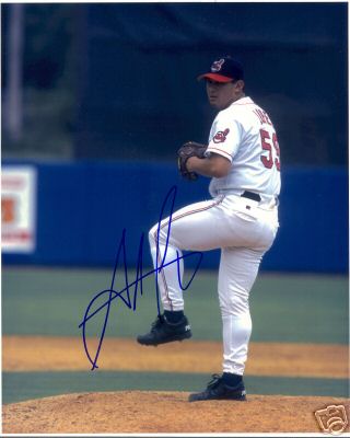 ALBIE LOPEZ CLEVELAND INDIANS SIGNED 8X10 PHOTO W/COA