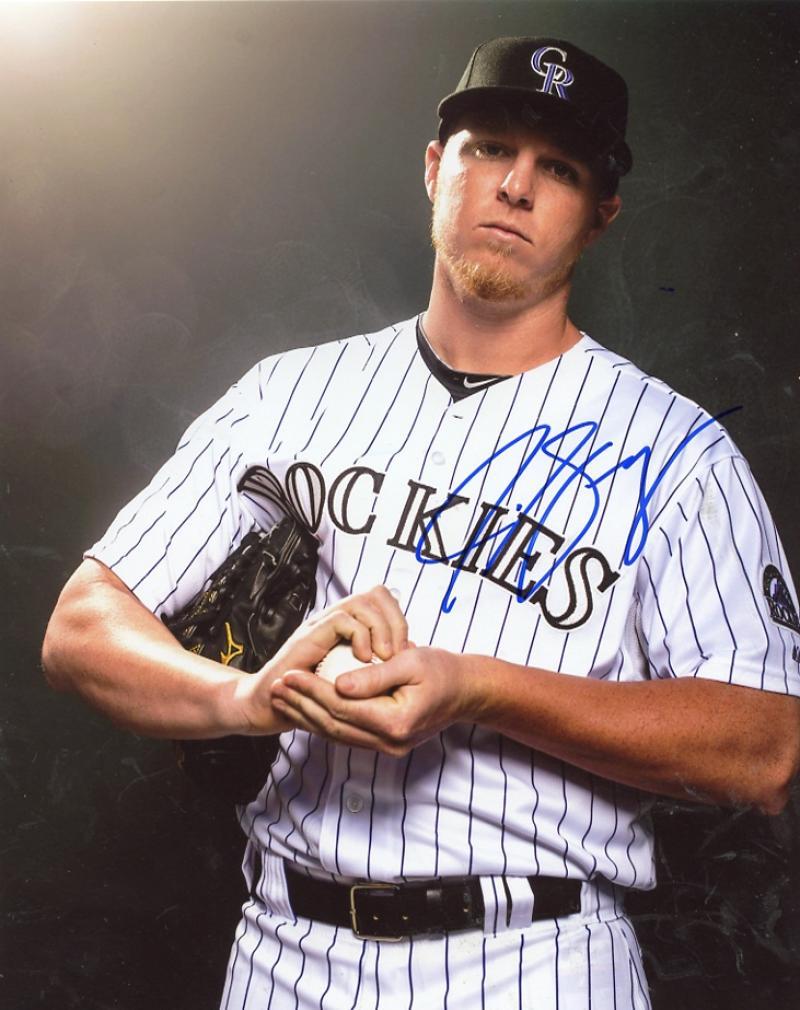 JON GRAY COLORADO ROCKIES SIGNED 8X10 PHOTO