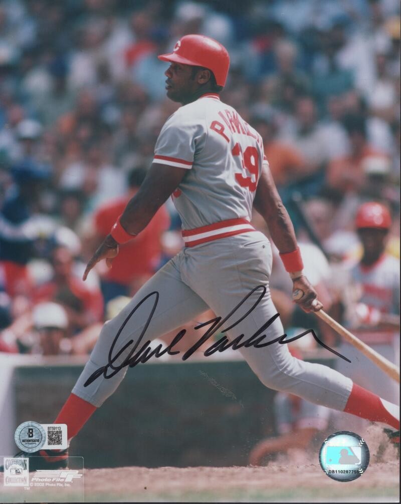 DAVE PARKER CINCINNATI REDS SIGNED AUTOGRAPHED 8X10 PHOTO BECKETT BT59113