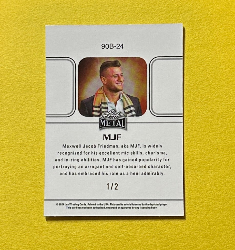 2024 LEAF METAL WRESTLING MJF BLACK /2 #90B-24