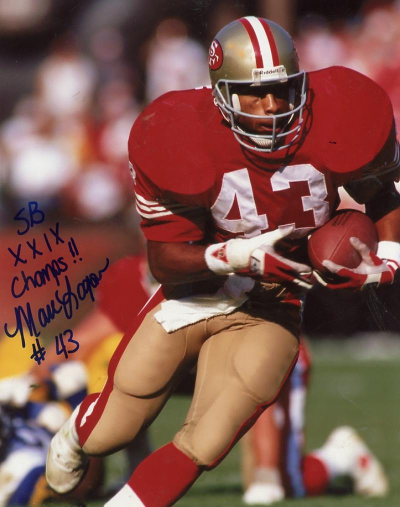 MARC LOGAN SAN FRANCISCO 49ERS SB XXIX CHAMPS SIGNED AUTO 8X10 PHOTO