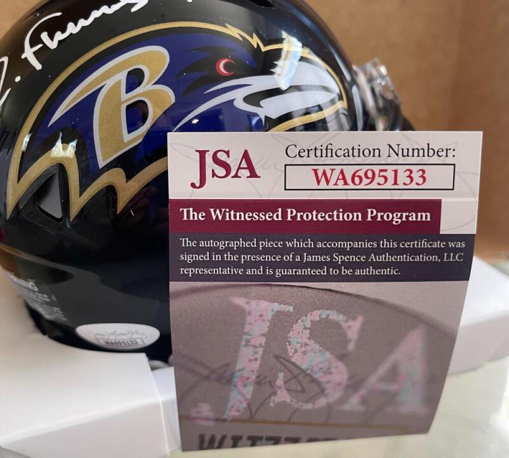 ZAY FLOWERS BALTIMORE RAVENS SIGNED AUTO MINI HELMET JSA