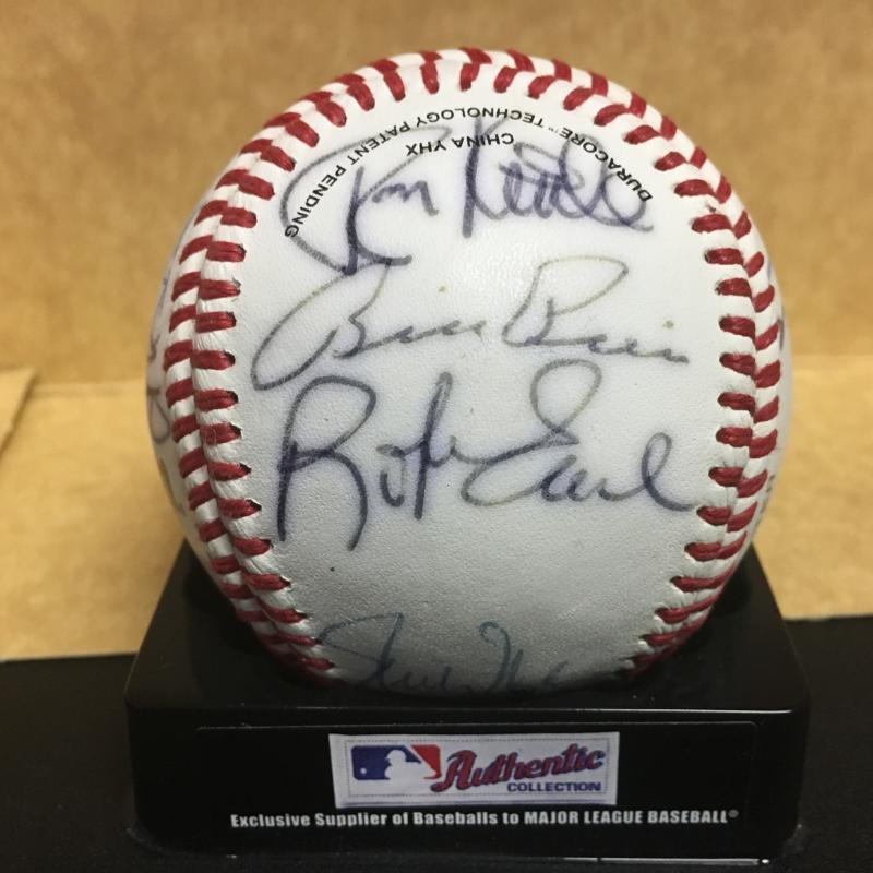 CHICAGO CUBS/BEARS STARS SIGNED BASEBALL GALE SAYERS ETC SIGNED BASEBALL W/COA