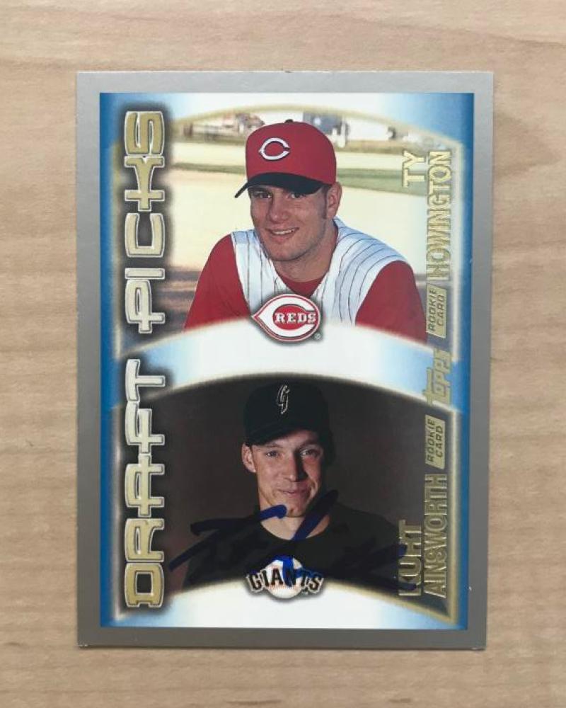 KURT AINSWORTH SAN FRANCISCO GIANTS SIGNED AUTOGRAPHED 2000 TOPPS CARD#452 W/COA
