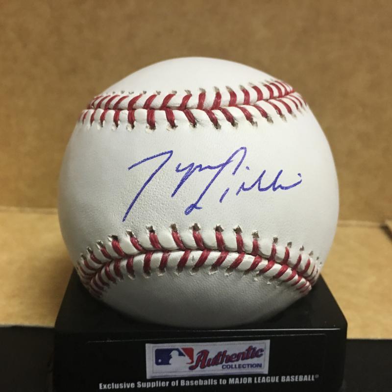 TYSON GILLIES PHILADELPHIA PHILLIES M.L. SIGNED BASEBALL W/COA