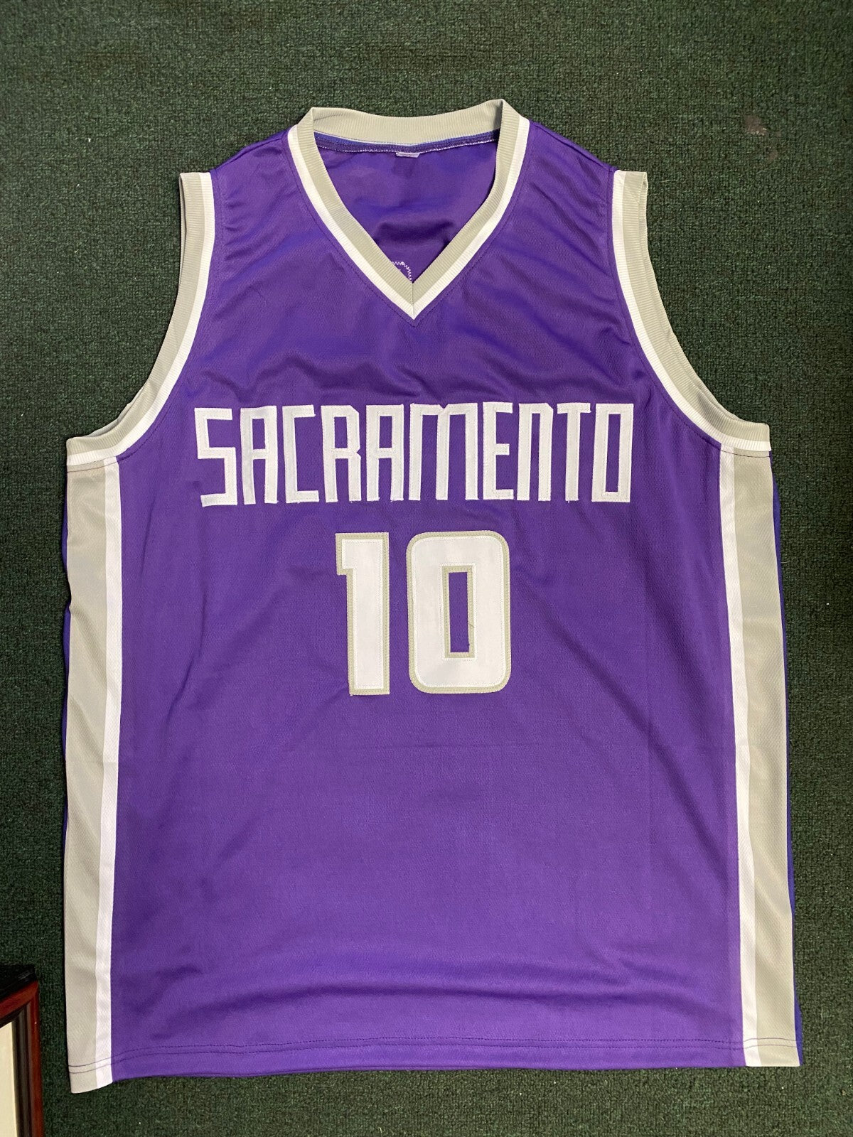 DOMANTAS SABONIS #10 SACRAMENTO KINGS SIGNED AUTO CUSTOM JERSEY SZ XL BECKETT H