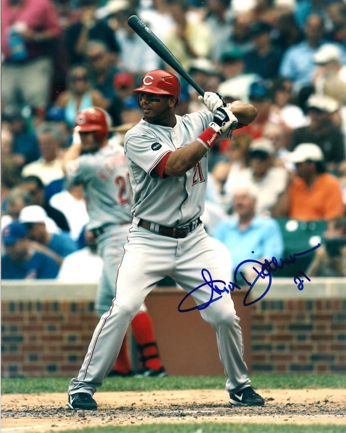 CHRIS DICKERSON CINCINNATI REDS SIGNED AUTOGRAPHED 8X10 PHOTO W/COA