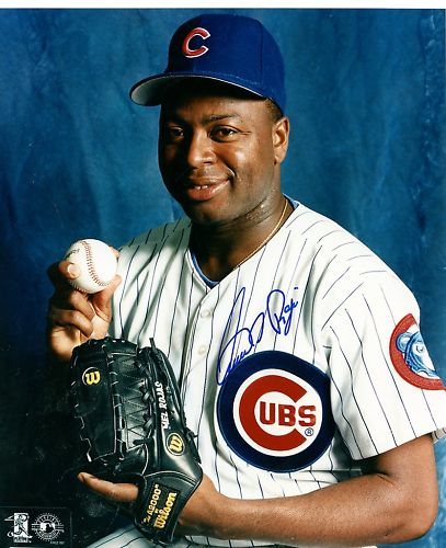 MEL ROJAS CHICAGO CUBS SIGNED 8X10 PHOTO