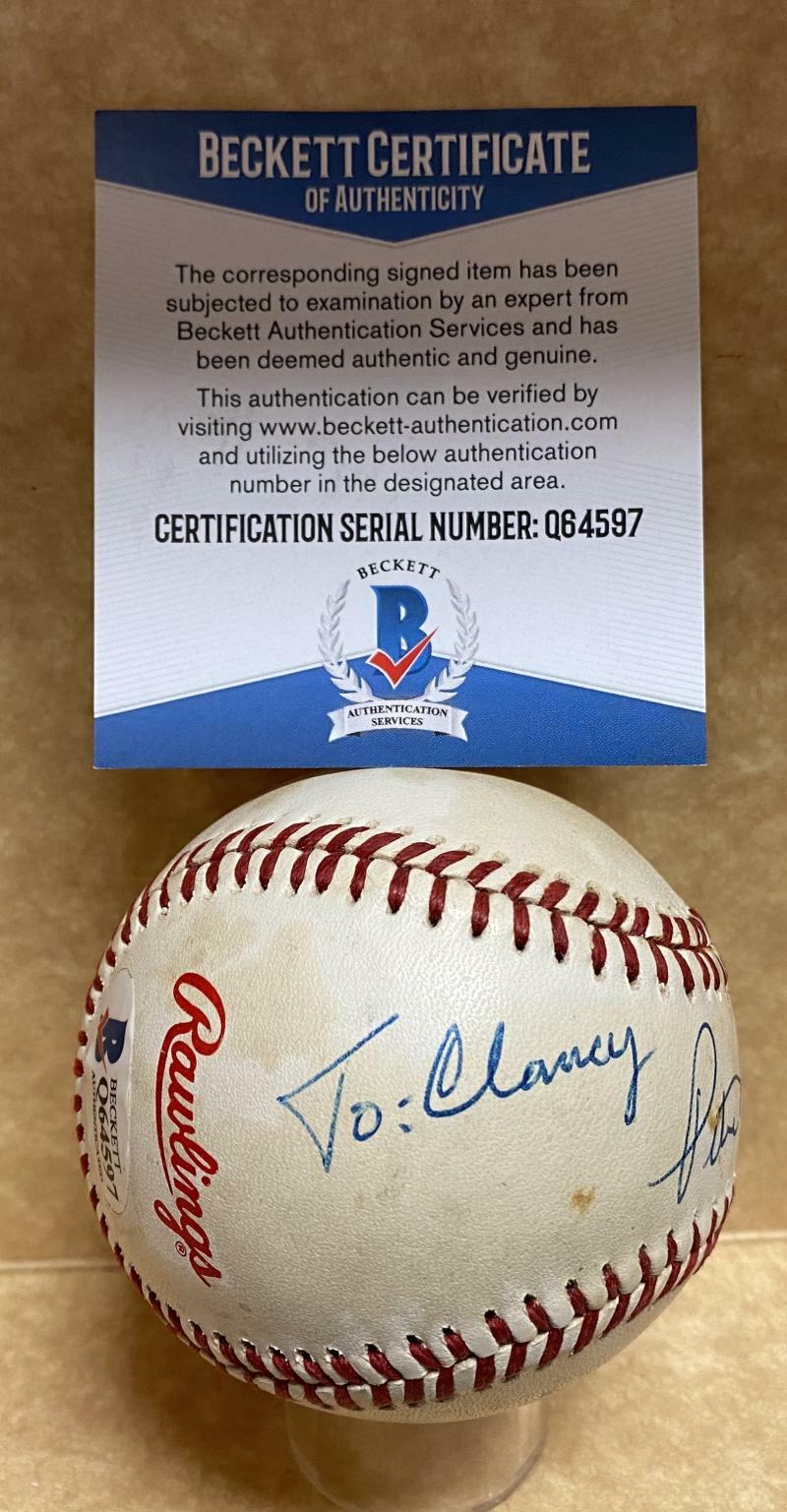 PETER UEBERROTH BASEBALL COMMISSIONER PERS SIGNED ON 1998 WS BASEBALL Q64597