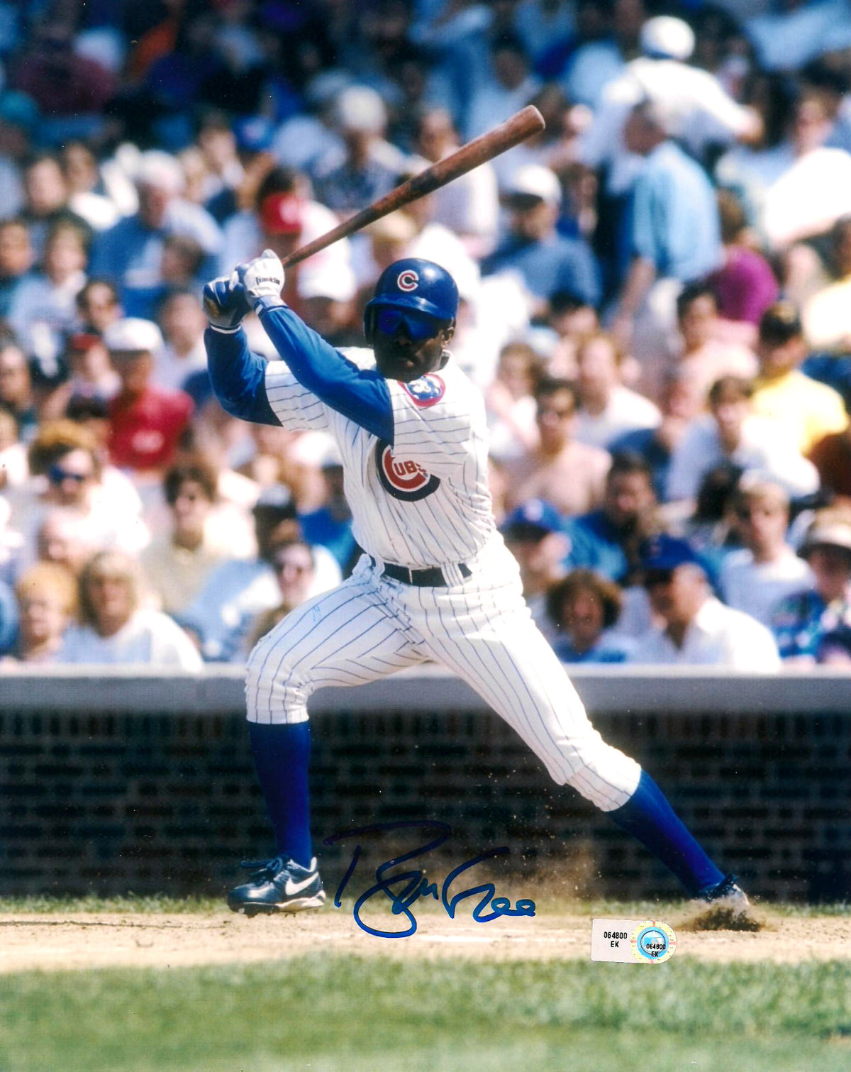 BRIAN MCRAE CHICAGO CUBS AUTOGRAPHED SIGNED 8X10 PHOTO W/MLB HOLOGRAM