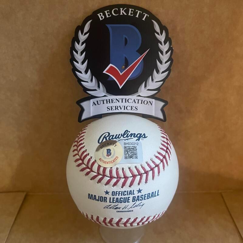 AL WOODS TORONTO BLUE JAYS SIGNED AUTO M.L. BASEBALL BECKETT AUTHENTICATED