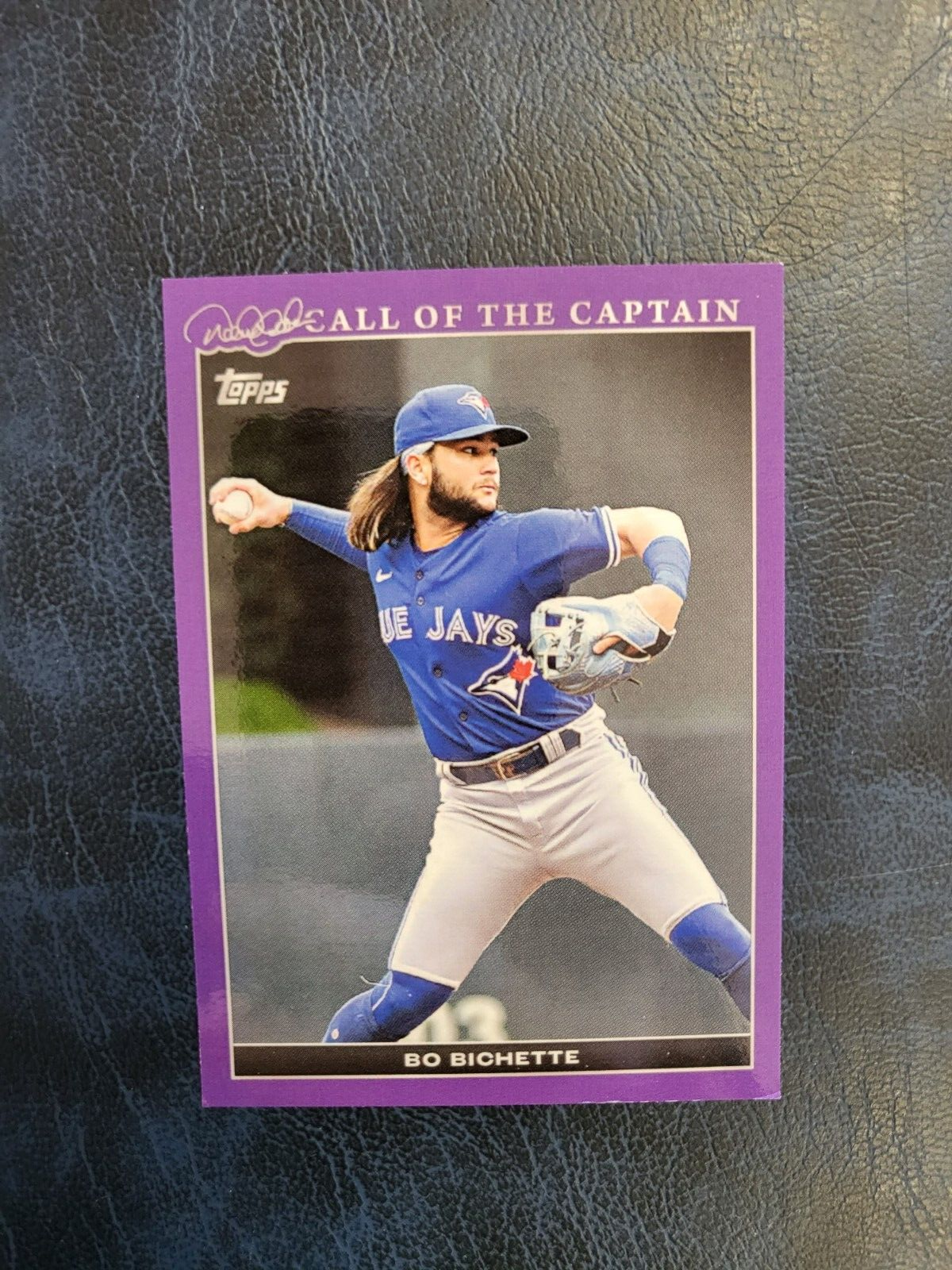 2022 TOPPS X CALL OF THE CAPTAIN BO BICHETTE BASEBALL PURPLE CARD /50