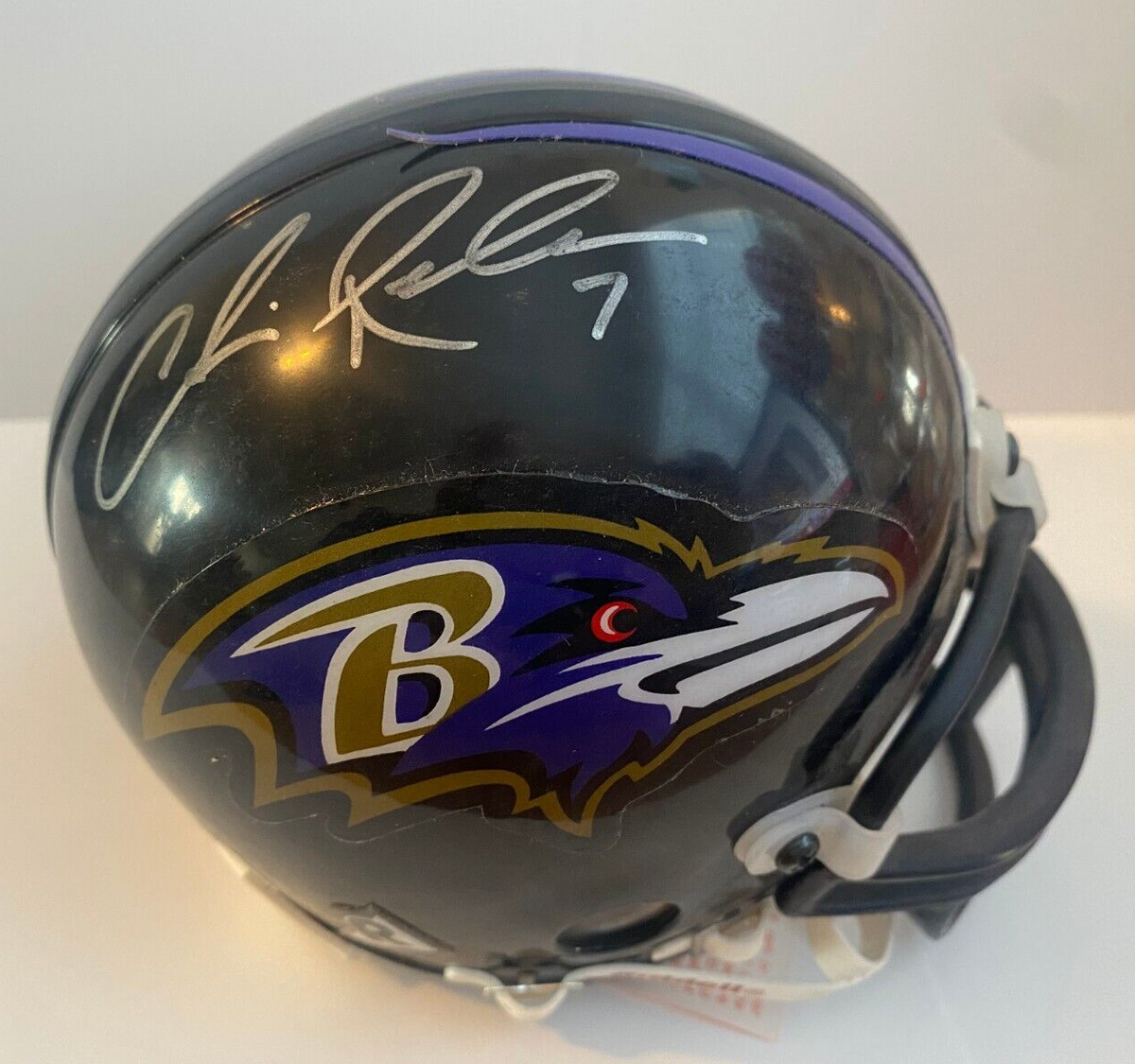 CHRIS REDMAN BALTIMORE RAVENS SIGNED AUTOGRAPHED MINI HELMET W/COA