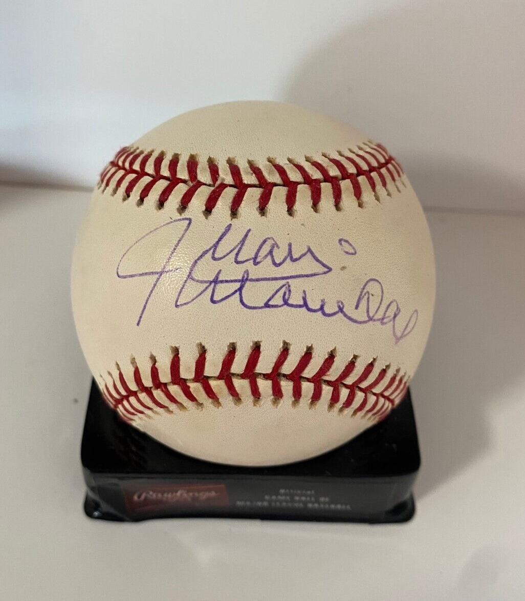 JUAN MARICHAL SAN FRANCISCO GIANTS SIGNED AUTOGRAPHED N.L. BASEBALL BECKETT BAS