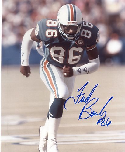 FRED BANKS MIAMI DOLPHINS SIGNED 8X10