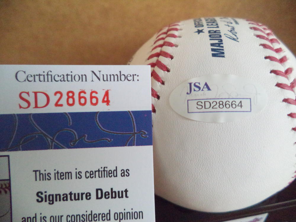 ALEX REYES ST. LOUIS CARDINALS SIGNATURE DEBUT SIGNED M.L. BASEBALL JSA SD28664